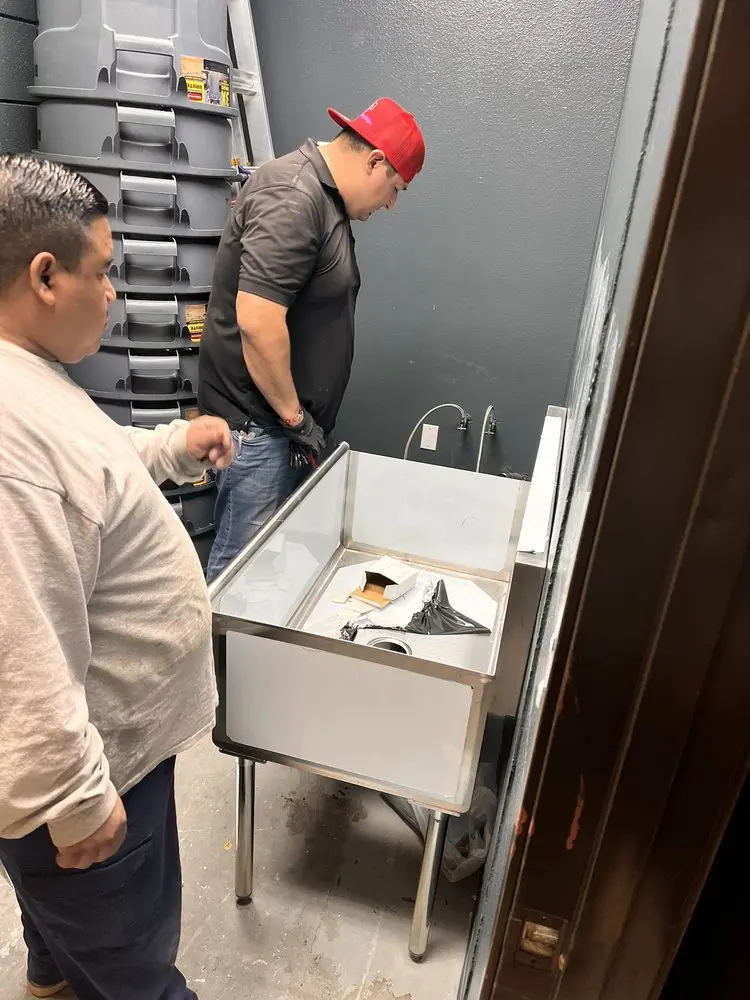Commercial plumbing and sink installation in North Buckhead